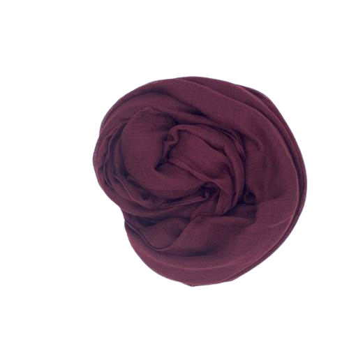 Billede af Ensfarvet tørklæde, vinrød